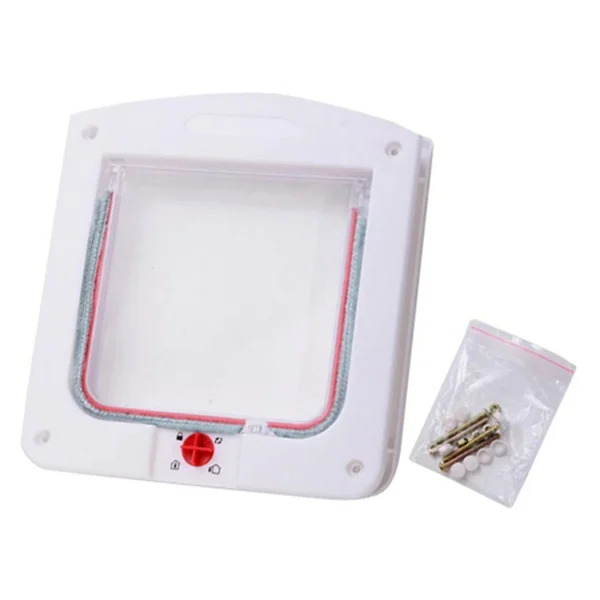 Porta Pet Door Para Cães E Gatos Ate 7kg Com Trava 4 Funções - Imagem 4