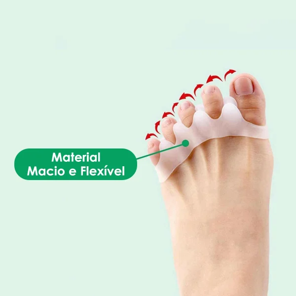 Par Separador De Silicone Para Dedos Pés Calos Joanete Corretor Ortopédico - Imagem 5