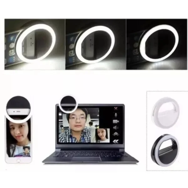 Luz Selfie Ring Light Clipe Anel Led Flash Para Celular Universal - Imagem 4