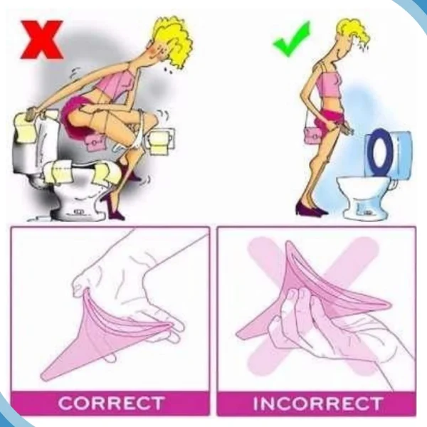 Funil Urina Portátil Feminino Para Mulher Fazer Xixi Em Pé - Imagem 6