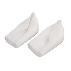Meia Silicone Palmilha Ortopédica Protege Calcanhar Esporão O Par Branco
