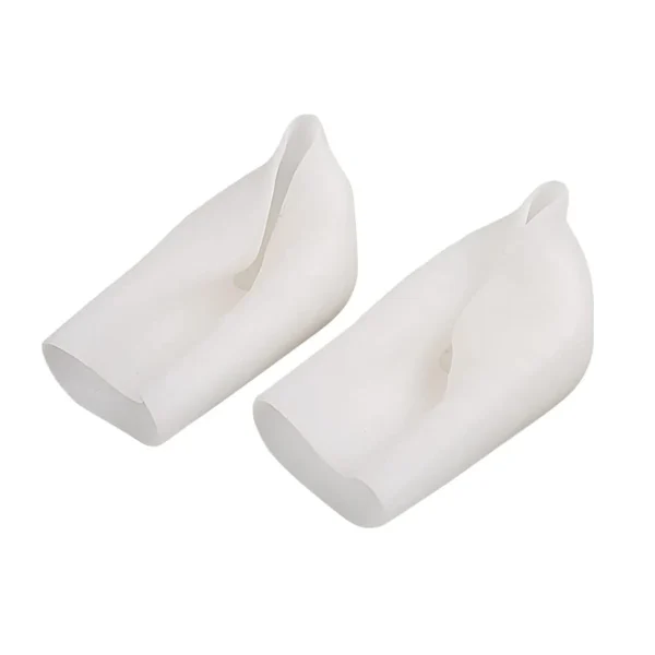 Meia Silicone Palmilha Ortopédica Protege Calcanhar Esporão O Par Branco