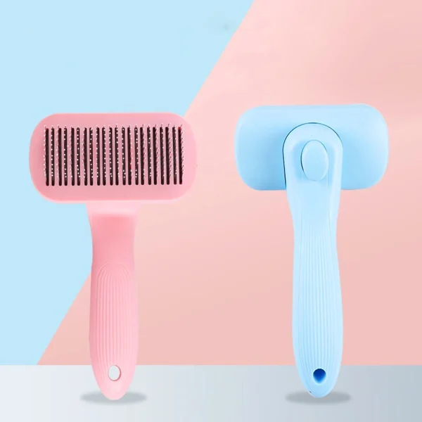 Escova de Pelos Pente Para Pet Cão Gato de Estimação Grooming Cuidado Escova de Aço Inoxidável Para Cabelos Longos - Imagem 3