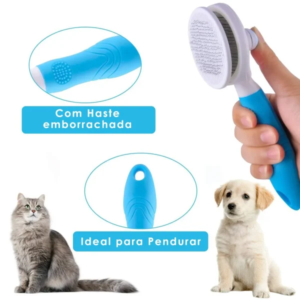 Removedor Escova Tira Pelos Pet Animais De Estimação Rasqueadeira Para Gato Cachorro - Imagem 5