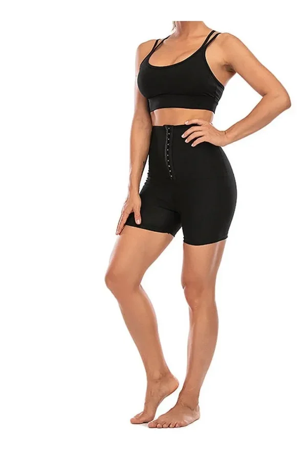 G / XG Fat Burn Cintura Alta Modelagem Hot Sauna Reeming Shorts - Imagem 3