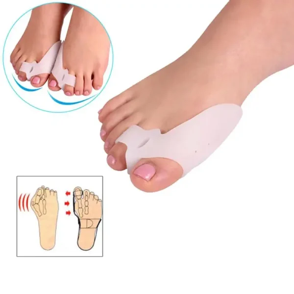 Par Protective Bunion Silicone Corrective Separator Fingers Feet - Imagem 3