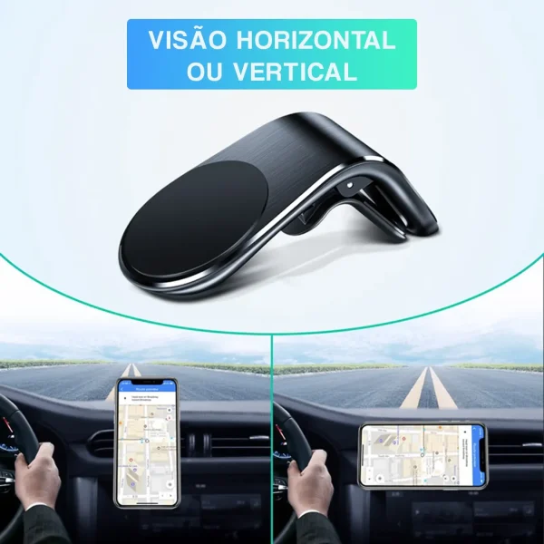 Suporte Universal de Telefone Para Carro Celular Móvel Magnético Ventilação - Imagem 5