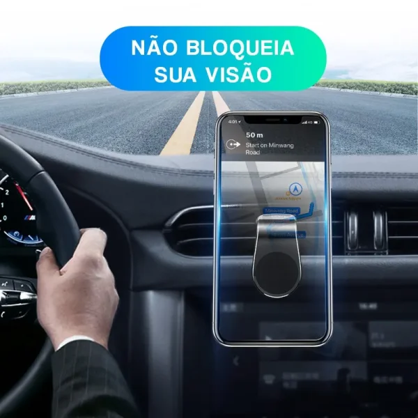 Suporte Universal de Telefone Para Carro Celular Móvel Magnético Ventilação - Imagem 6