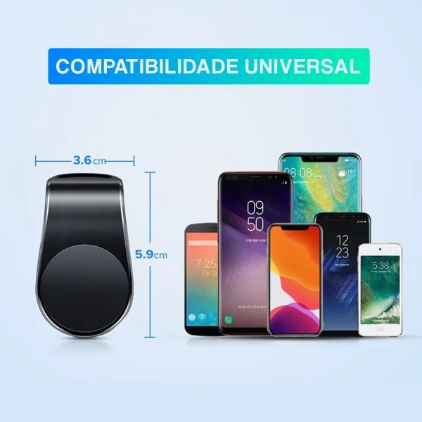 Suporte Universal de Telefone Para Carro Celular Móvel Magnético Ventilação - Imagem 4