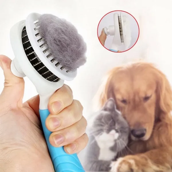 Removedor Escova Tira Pelos Pet Animais De Estimação Rasqueadeira Para Gato Cachorro - Imagem 2