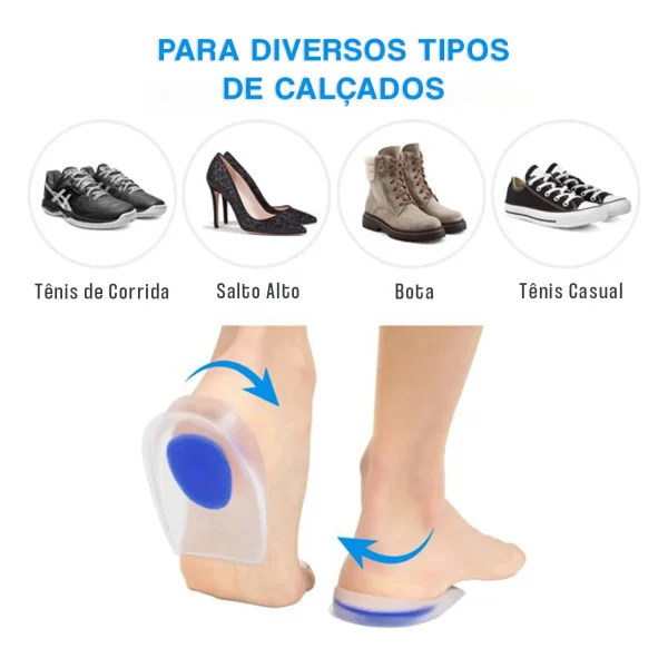 2 pçs silicone pés cuidados fascite plantar gel dores calcanhar cuidados com pé pele protetores - Imagem 4