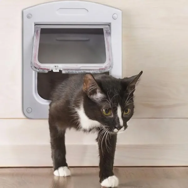 Porta Pet Door Para Cães E Gatos Ate 7kg Com Trava 4 Funções - Imagem 3