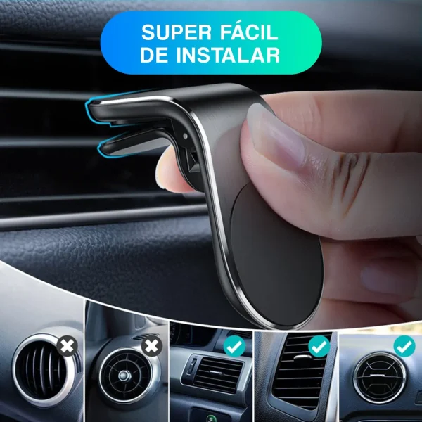 Suporte Universal de Telefone Para Carro Celular Móvel Magnético Ventilação - Imagem 2