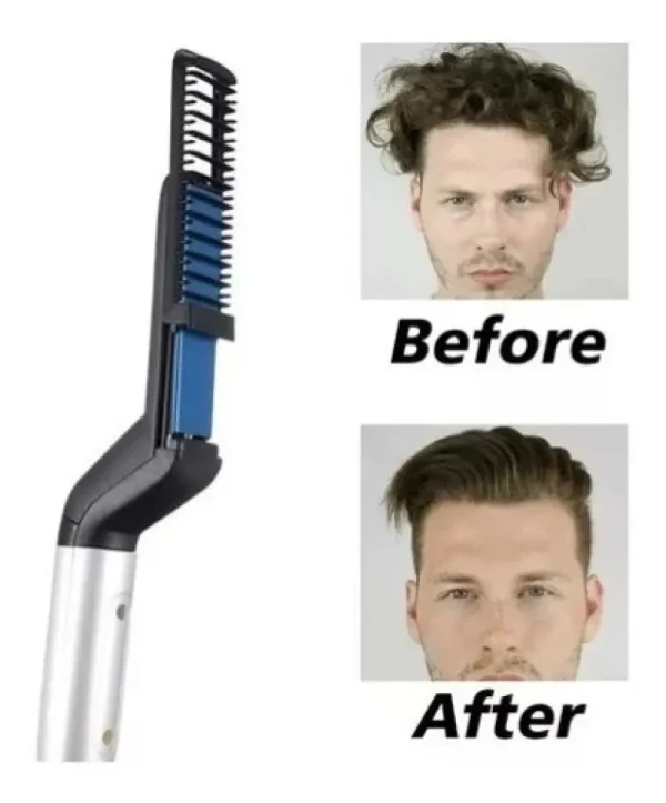 Alisador De Barba E Modelador De Cabelo Rapido Multifuncional - Imagem 2