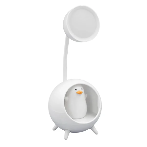 Luminária De Mesa Decorativa USB Portátil Articulável Abajur P/ Leitura Estudo Patinho - Imagem 6