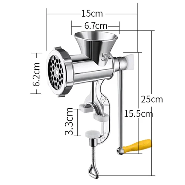 Moedor De Carne Embutidos Alimentos Maquina Manual Moer - Imagem 6