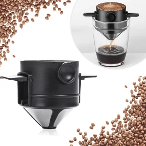 Mini Coador Portátil De Café Reutilizável Aço Inox Sem Filtro Para Copos Canecas