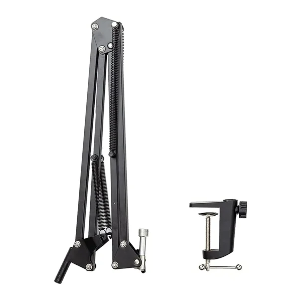 Pedestal Microfone Suporte De Mesa Braço Articulado Extensível Para Estúdio Podcast Locução - Imagem 6