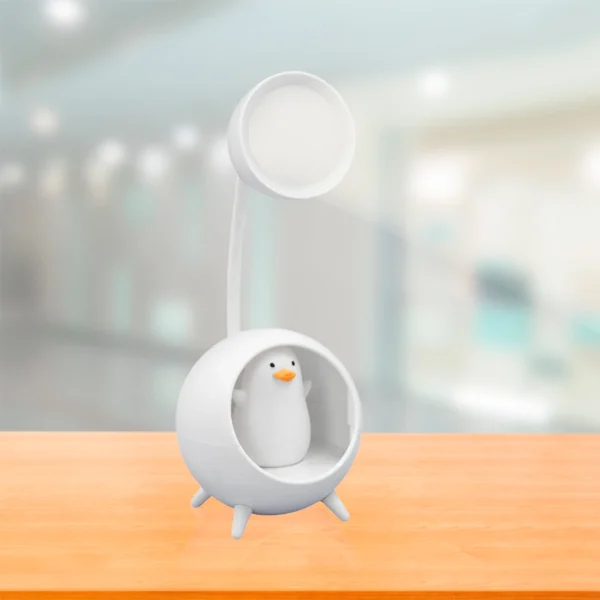 Luminária De Mesa Decorativa USB Portátil Articulável Abajur P/ Leitura Estudo Patinho - Imagem 2