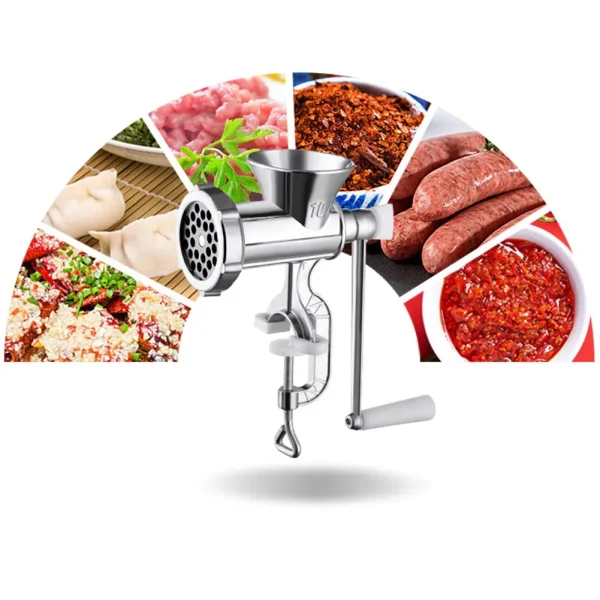 Moedor De Carne Embutidos Alimentos Maquina Manual Moer - Imagem 2