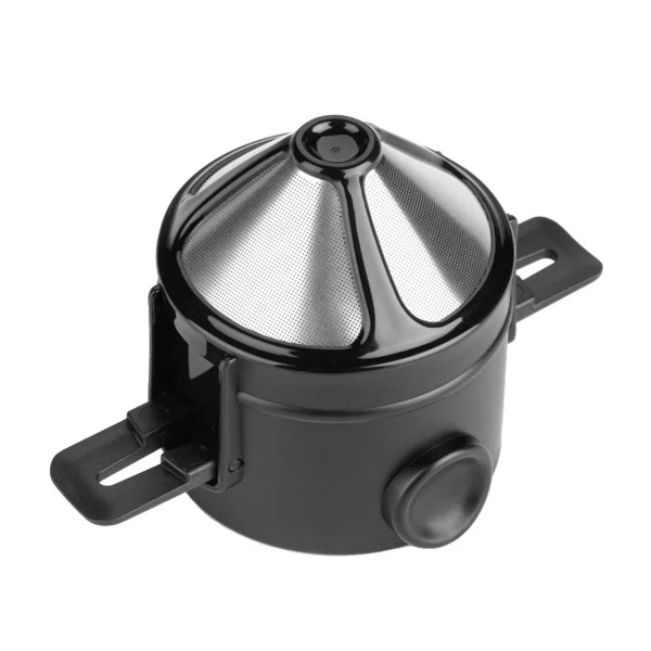Mini Coador Portátil De Café Reutilizável Aço Inox Sem Filtro Para Copos Canecas - Imagem 5