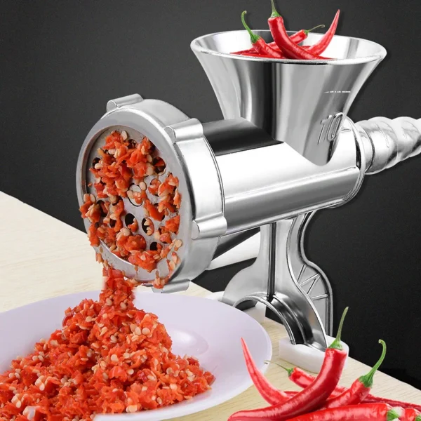 Moedor De Carne Embutidos Alimentos Maquina Manual Moer - Imagem 5