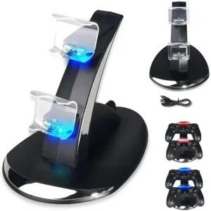 Base Carregador Duplo Para Controle de Playstation Ps4/Slim e Pro Suporte