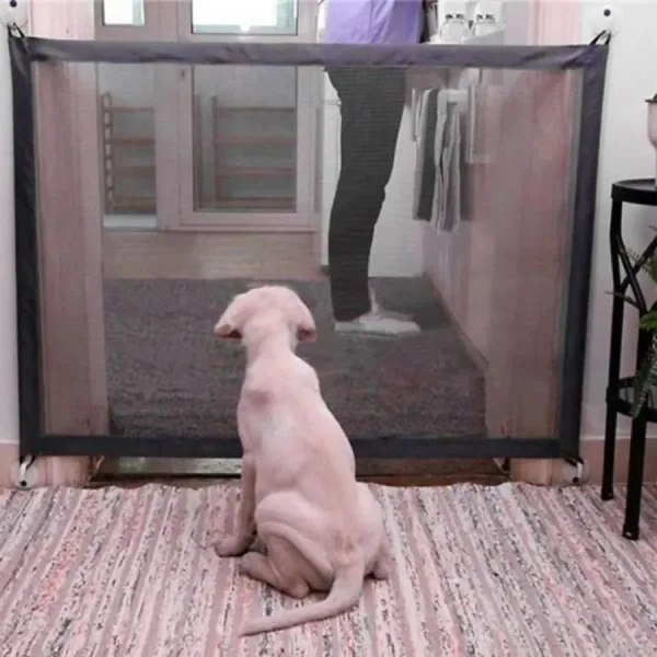 Porta Tela Protetora Grade Bebes Cães Gatos Pet 182 x 76 cm - Imagem 2