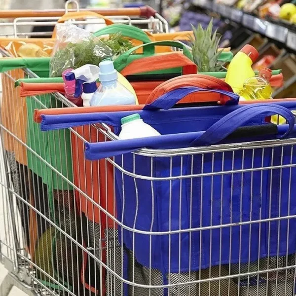Kit Sacola Eco Resistente Supermercado Trolley 4 Peças - Imagem 6