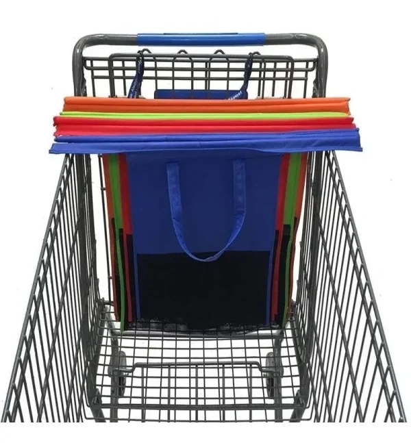 Kit Sacola Eco Resistente Supermercado Trolley 4 Peças - Imagem 5