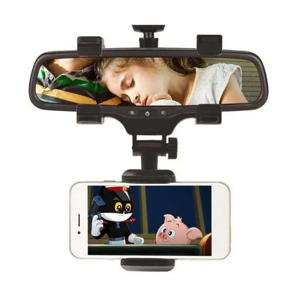Suporte Para Celular Veicular Automotivo Encaixe Retrovisor Do Carro GPS 360 ° Universal - Imagem 3