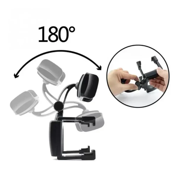Suporte Para Celular Veicular Automotivo Encaixe Retrovisor Do Carro GPS 360 ° Universal - Imagem 4